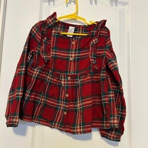 Carter's Red and Green Plaid Button Down Shirt